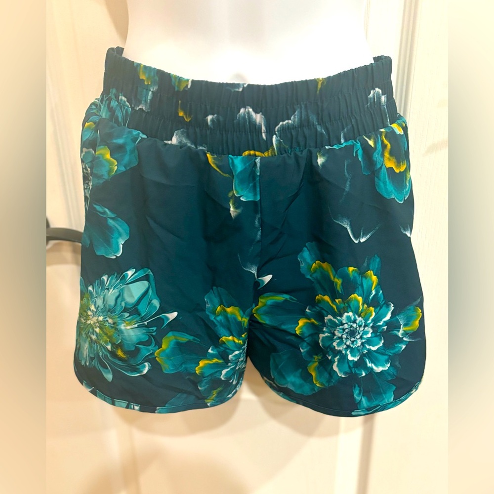 Avia Womens Activewear Running Floral Print Shorts Size Large 12-14